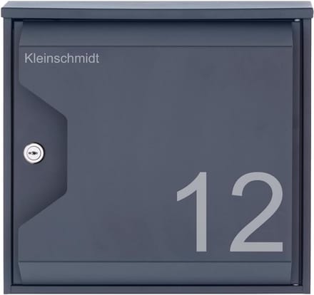 Design brievenbus met krantenvak RAL 7016 Antracietgrijs