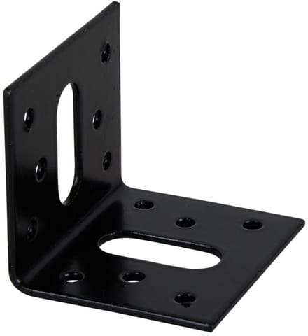 Hoekanker Vlak - 50 x 50 x 58 x 2.5 mm - Zwart