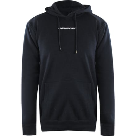 Love Moschino Effen Logo Zwarte Hoodie