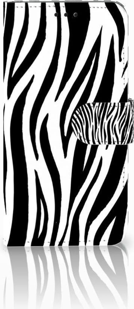 Book Case voor Huawei P30 Lite (2020) Telefoonhoesje met Pasjes Zebra