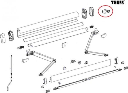 Thule Connection Pieces Tension Rafter 4900