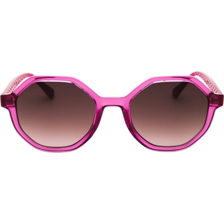 Ik Ben Dol Op De Fuchsia Roze Zonnebril Van Moschino