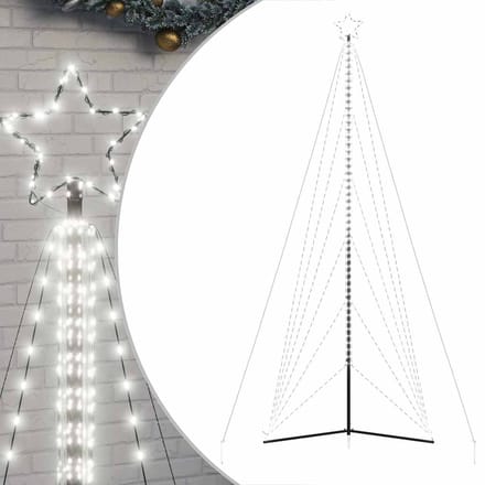 vidaXL - LED-kerstboom - 861 - LEDs - koud - wit - 478 - cm