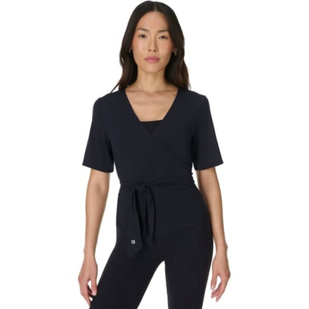Sweaty Betty Soft Flow Studio Wear Your Way T-shirt ZWART - Maat S