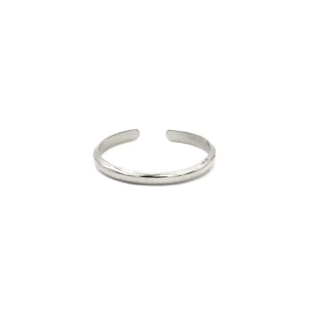 Mint15 Verstelbare ring neutraal glad 'Basic Stacking Ring' - Zilverkleur RVS/Stainless Steel