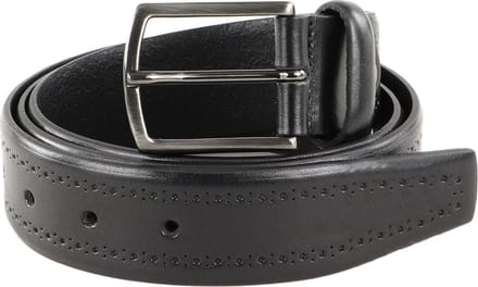 Vanzetti Leren Riem Leather Belt W80 Black Zwart