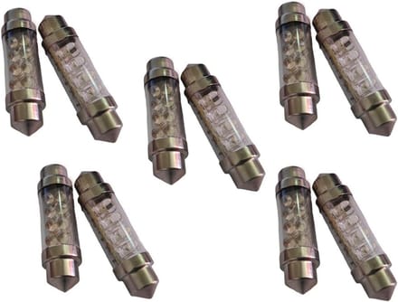 10x LED Torpedolampen 39mm 12V Koud Wit T11 C5W Interieurverlichting Auto