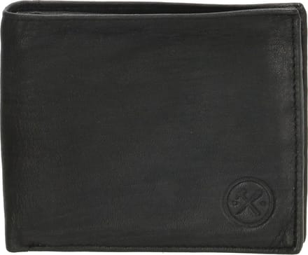 Hide & Stitches Paint Rock Portemonnee - 100% Leer - Zwart