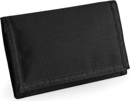 Bagbase Portemonnee - zwart - 13 x 18 cm - portefeuille met klitteband