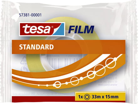 Plakband tesafilm® Standaard 33mx15mm transparant | 30 stuks