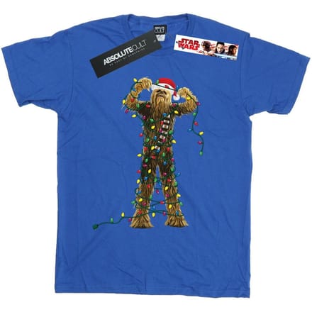 Star Wars Heren Chewbacca Kerstverlichting T-Shirt (Koningsblauw)