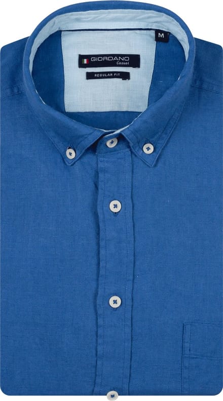 Giordano – Ivy – Heren Overhemd – Button Down – Gwassen Linnen Overhemd - Alure – 617009-63