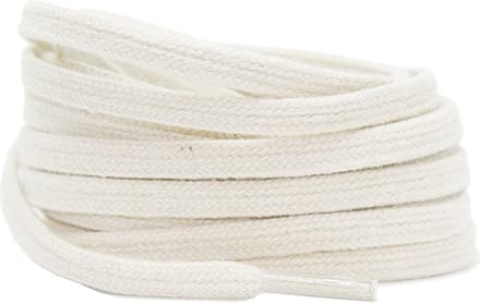 Platte katoenen veters 6mm Gebroken Wit 120cm - sneakers