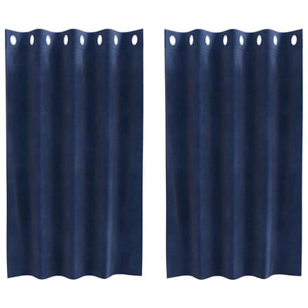 vidaXL - Gordijnen - 2 - st - Donkerblauw - 140 - x - 140 - cm - fluweel