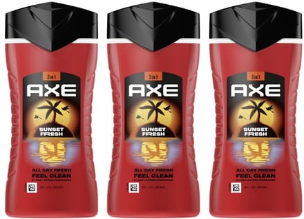 Axe - 3-in-1 Douchegel Sunset Fresh - 3 x 250 ml - Voordeelverpakking