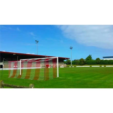 Tweekleurig stadionvoetbalnet zeshoekig gaas Powershot 4mm