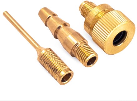 Universele opblaasadapterset – Messing – Geschikt voor pompen en compressors