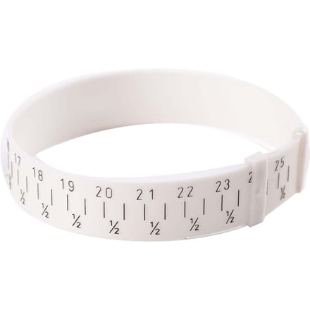 Jauge de bracelet en plastique pour jonc, mesureur de bijoux, outil de mesure de la taille du poignet 15-25 cm white