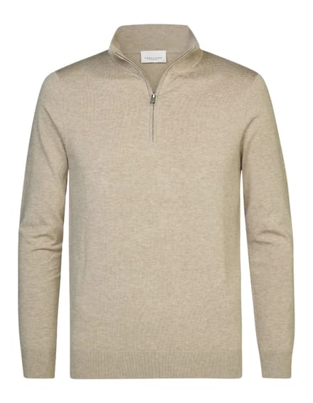 Profuomo Pullover Halfzip Pullovers Beige Pp2j00010