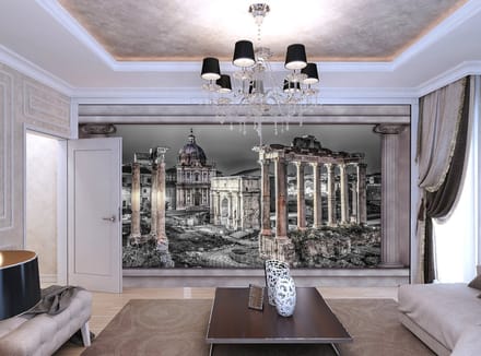 Rome City Ruins Window View Photo Wallcovering
