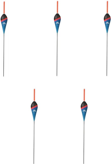 Mikado - Dobbers - 5 stuks - 0.5 gram - Blauw/zwart - Breekstaafdobber