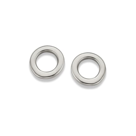 New Bling 9NBG-0440 Witgouden Oorknopjes Cirkel - 4mm - 14 Karaat - Witgoud