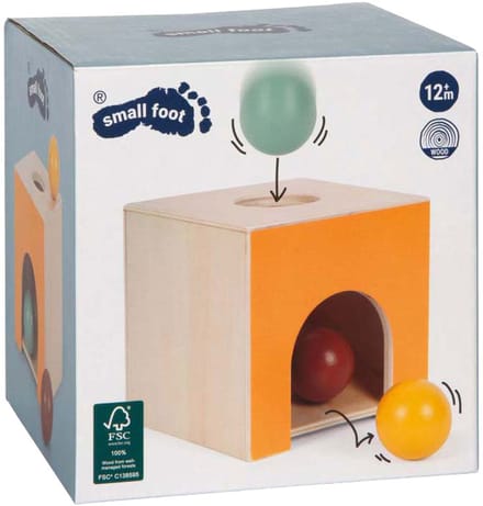 Small Foot - Houten Montessori Knikkerdoos FSC