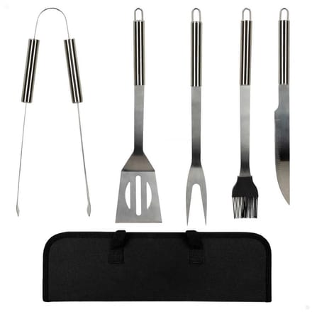Aktive Barbecuegereedschap 5-delig Zilver