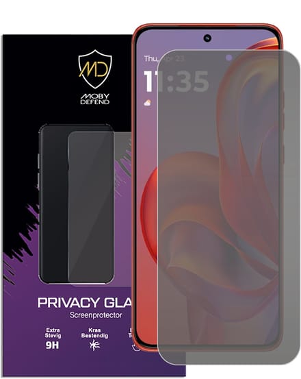 MobyDefend Screenprotector - Geschikt voor Motorola Edge 60 Neo - HD Privacy Glass Screensaver