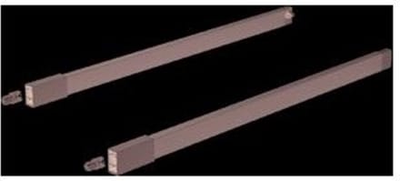 Hettich lengterailing arcitech 400mm + frontbevestiging antraciet h-9150515 gv