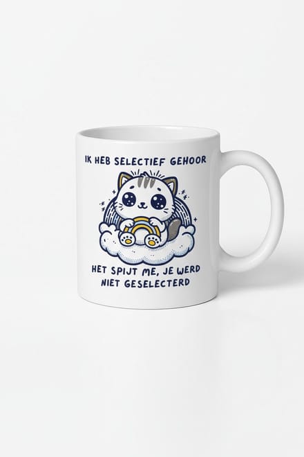 Ik Heb Selectief Gehoor Mok - Cadeau voor Koffieliefhebbers