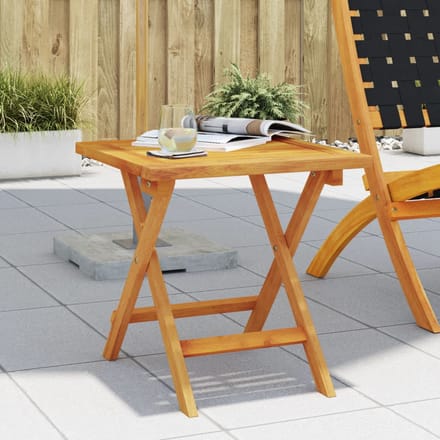 vidaXL - Tuinbijzettafel - 40x40x40 - cm - massief - acaciahout