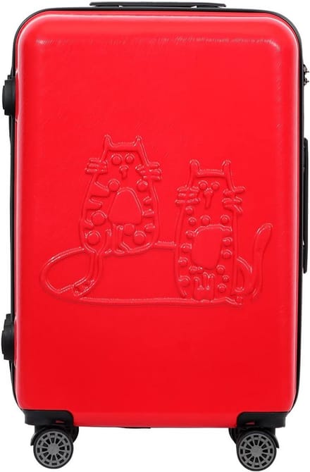 Handbagage Koffer - Reiskoffer Trolley - Veilig Reizen - Lichtgewicht Hardshell - 20 Inch - Rood