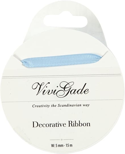 Decoratie lint, B: 6 mm, lichtblauw, 15 m/ 1 rol