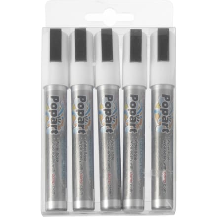HENDI Krijtstiften – Schuine punt – Schrijfbreedte 2-6 mm – Set van 5 – Wit