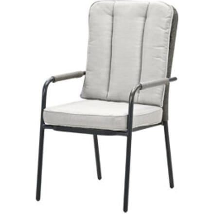 Garden Impressions Venice dining fauteuil - carbon black - rope taupe - desert sand
