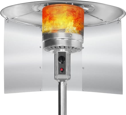Terrasverwarmer Reflector - Warmte Deflector - Buiten Verwarmen - Energie Besparend - Groot 3 Panelen - Zilver