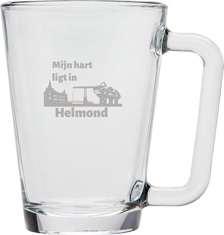 Gegraveerde theeglas 26cl Helmond