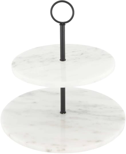 Etagiere round marble 2 layers 25x25x26cm NDC