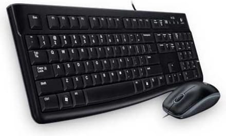Logitech Desktop MK120 toetsenbord Inclusief muis USB QWERTY Scandinavisch Zwart