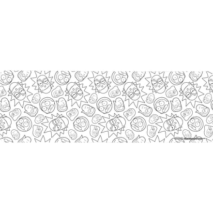 Rick And Morty Character Outlines Gaming Mouse Mat - Medium