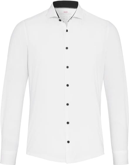 Pure The Functional Shirt Wit - Maat 42 - Heren - Overhemden Formeel