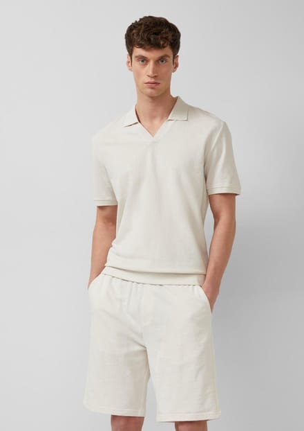 s.Oliver - male - Poloshirt van getextureerde katoenjersey