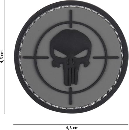 101 Inc Embleem 3D Pvc Punisher Vizier Grijs  20016