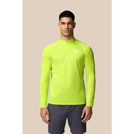Castore Adapt 1/4 Zip Top Polyester Heren Groene Actieve T-Shirts