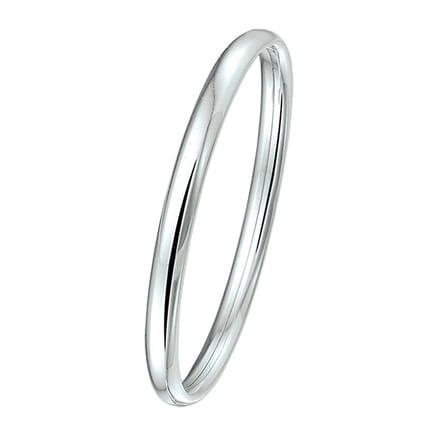 Zilver Wit Bangle Dop 4 mm Ovale Buis 1001340