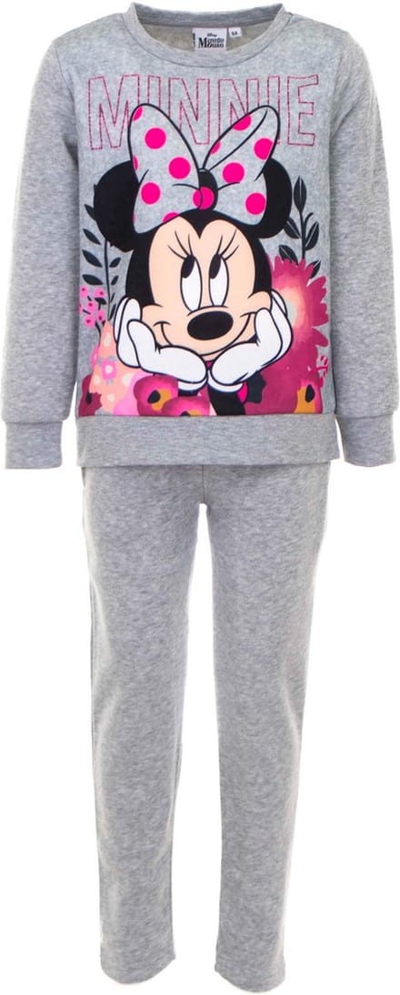 Disney Minnie Mouse set / Joggingpak - Trainingspak - Huispak - Grijs - Maat 116/122 (7 jaar)
