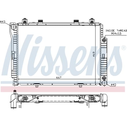 Radiator, motorkoeling NISSENS 62714A