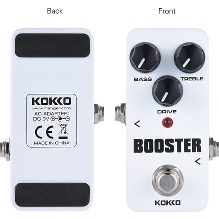 KOKKO FBS2 Mini Booster Pedaal Draagbare 2-Bands EQ Gitaar Effect Pedaal black