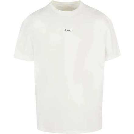 Merchcode - Love Heavy Oversized Heren Tshirt - XS - Wit